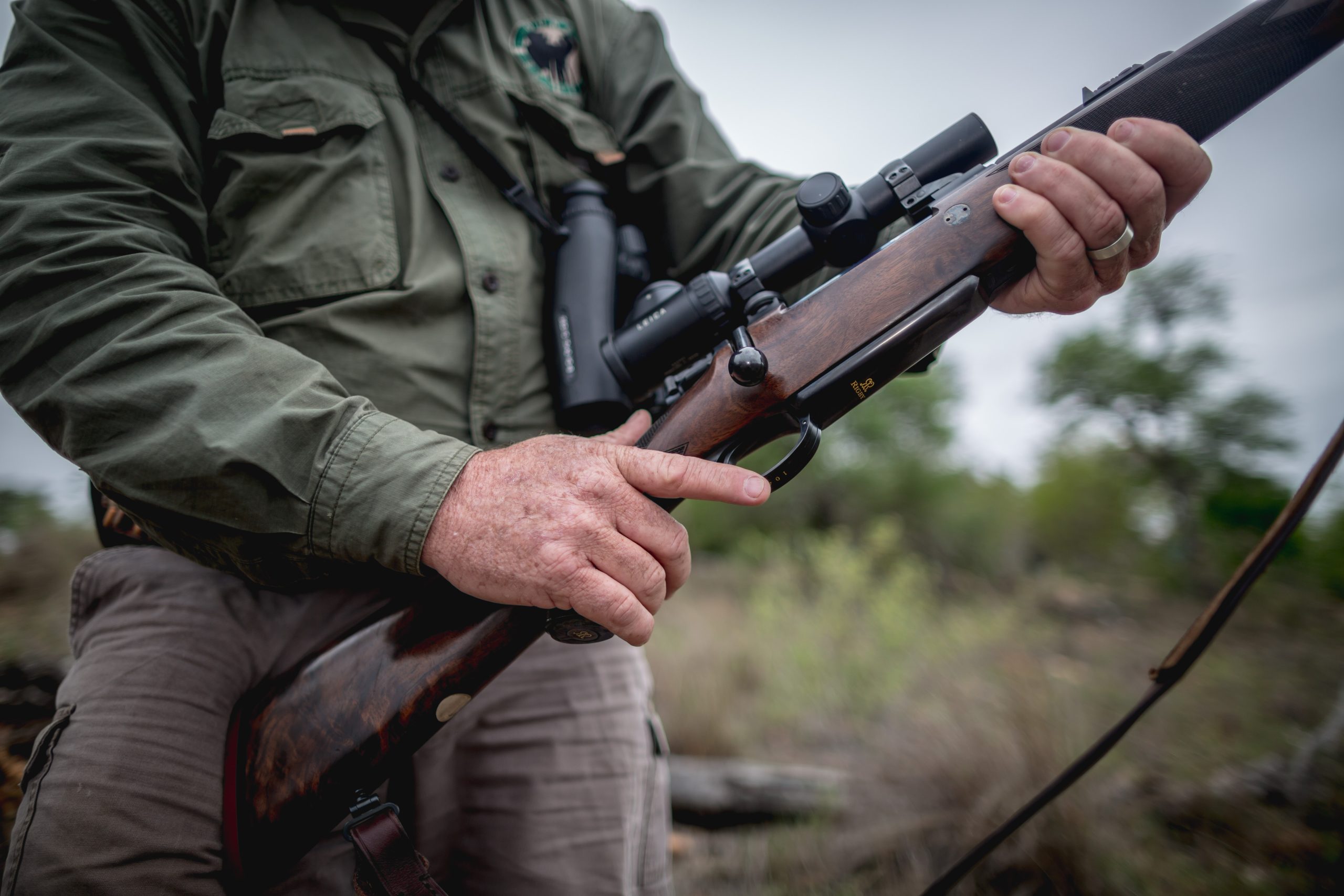 Man holding rifle