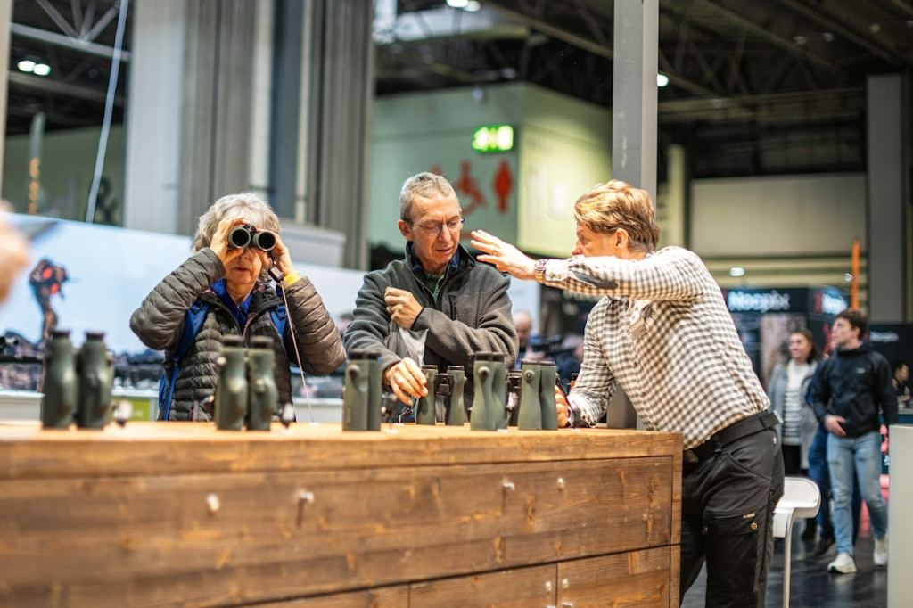 Members of the public getting advice at the British Shooting Show